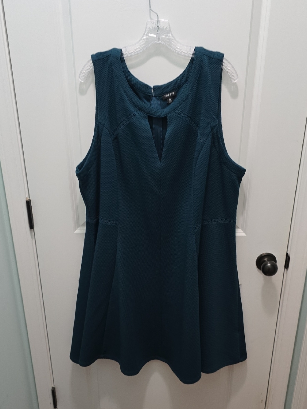 Torrid Teal Textured Sleeveless A-Line Tunic Size 26